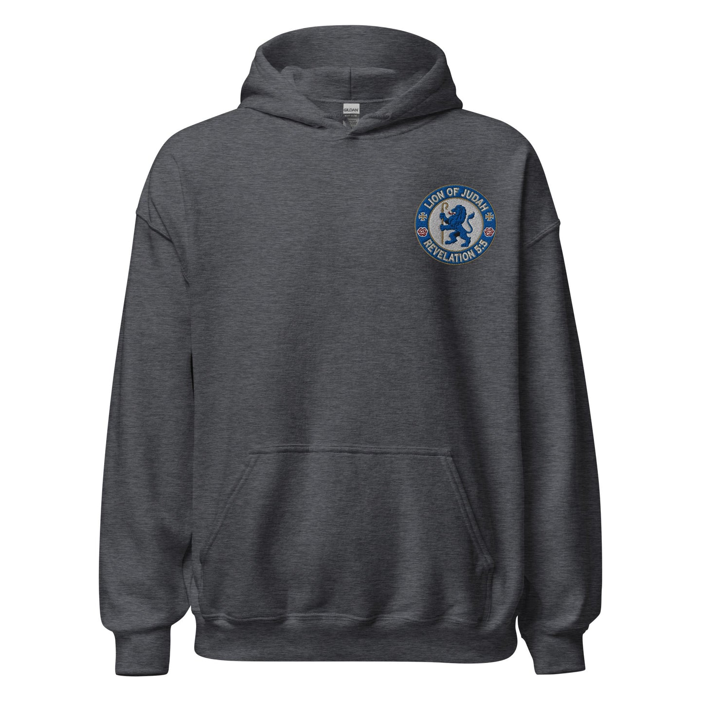 Lion of Judah Embroidered Team Hoodie - Inken Image