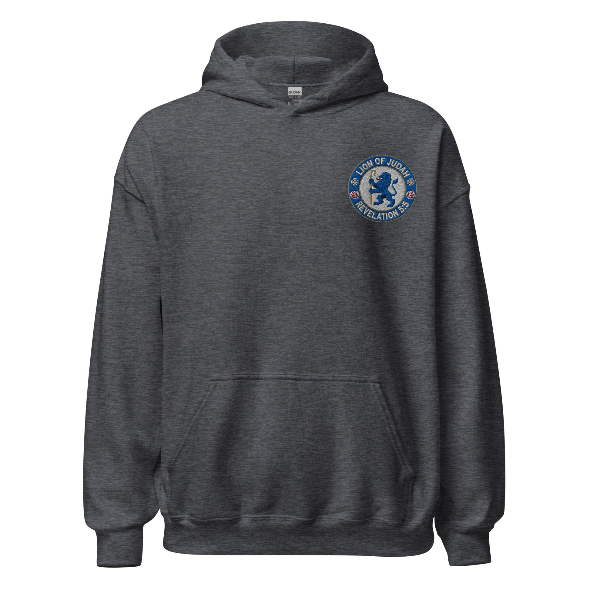 Lion of Judah Embroidered Team Hoodie - Inken Image