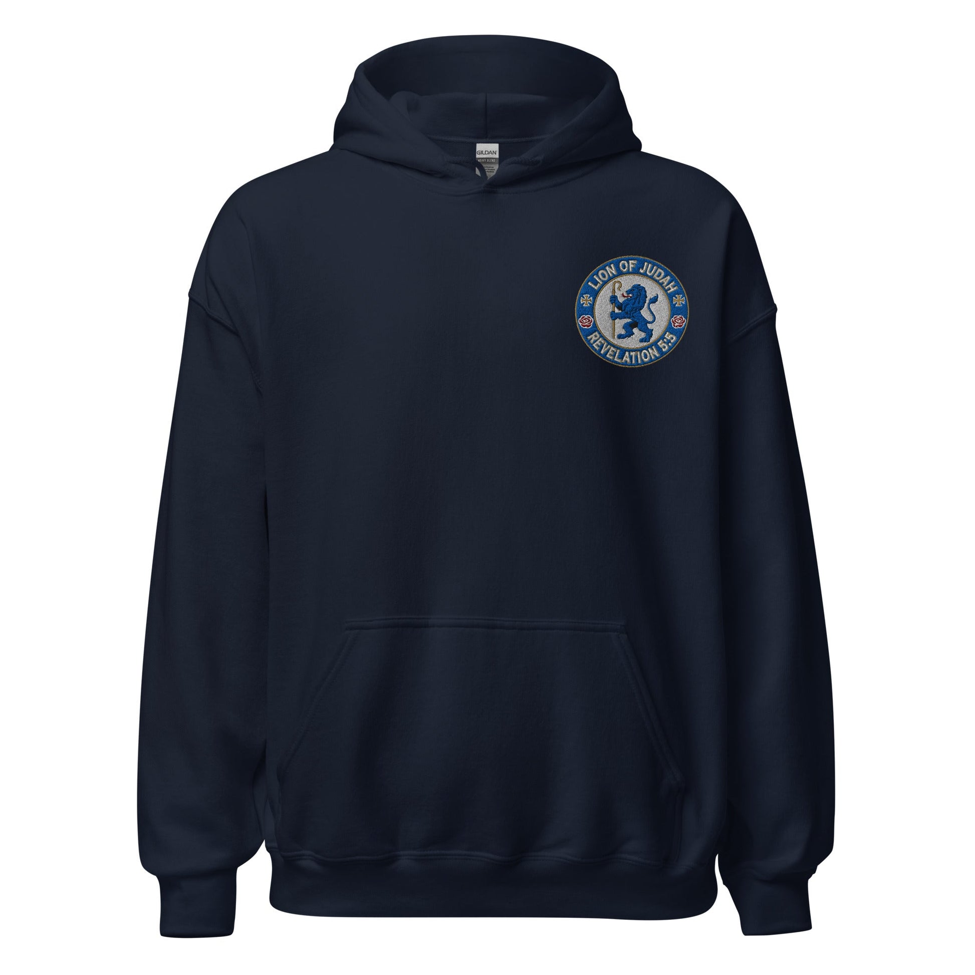 Lion of Judah Embroidered Team Hoodie - Inken Image