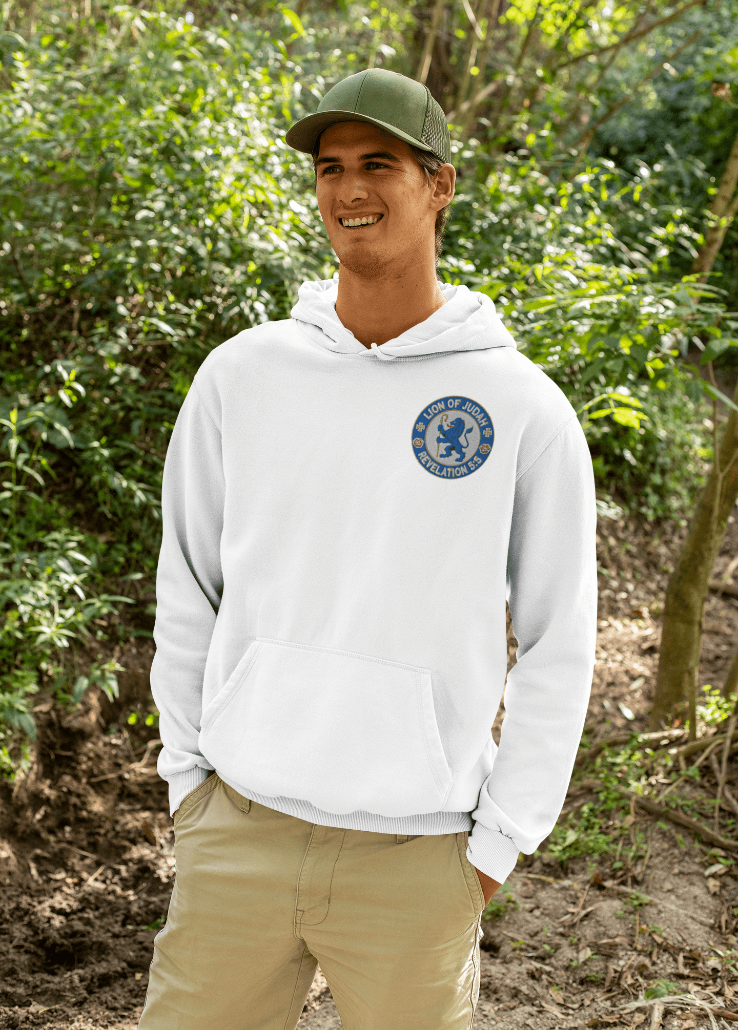 Lion of Judah Embroidered Team Hoodie - Inken Image