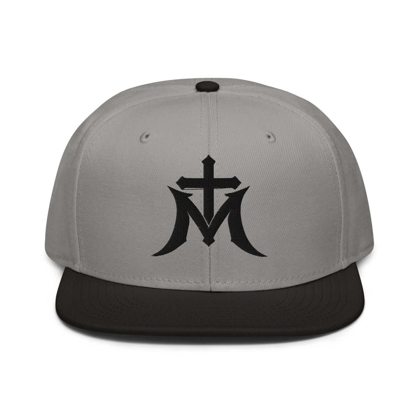 Marian Cross Snapback Virgin Mary Gothic Embroidered Hat - Inken Image