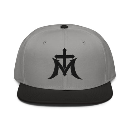 Marian Cross Snapback Virgin Mary Gothic Embroidered Hat - Inken Image