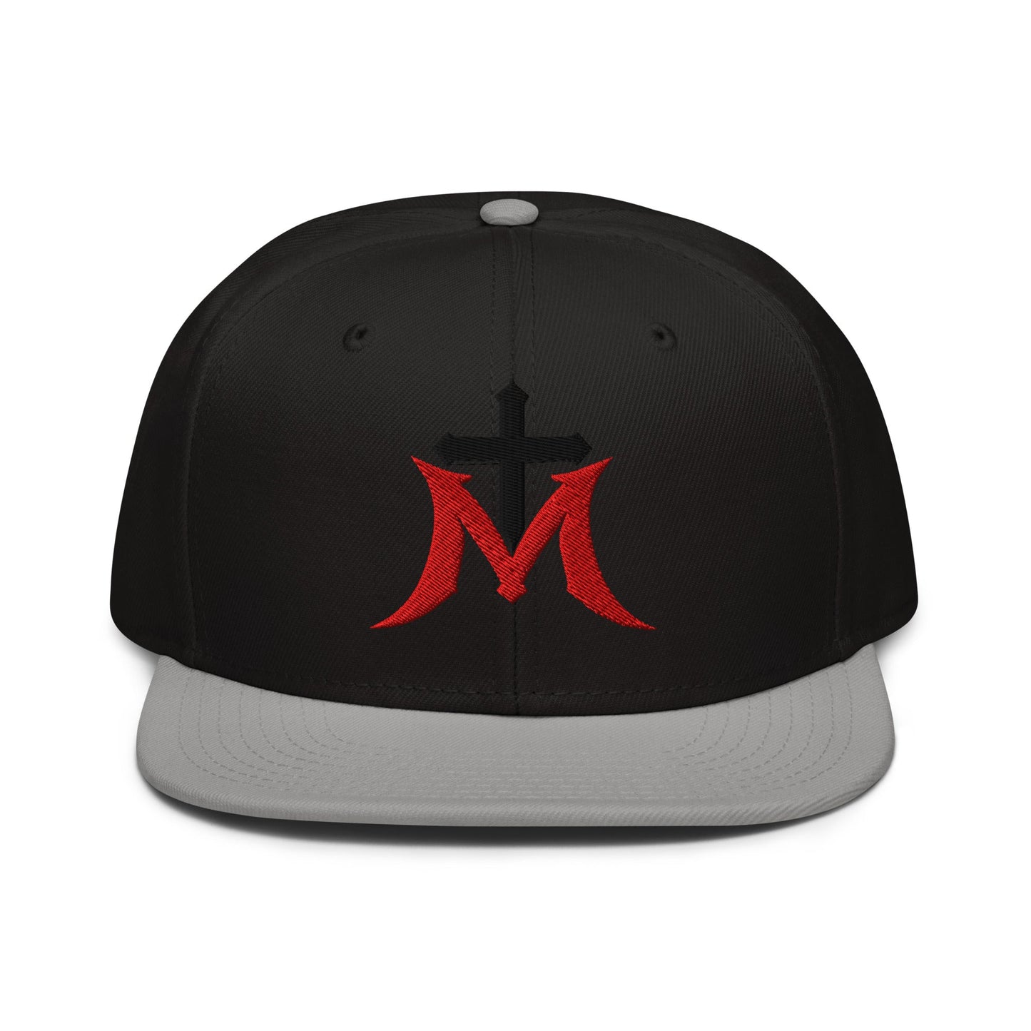 Marian Cross Snapback Virgin Mary Gothic Embroidered Hat - Inken Image