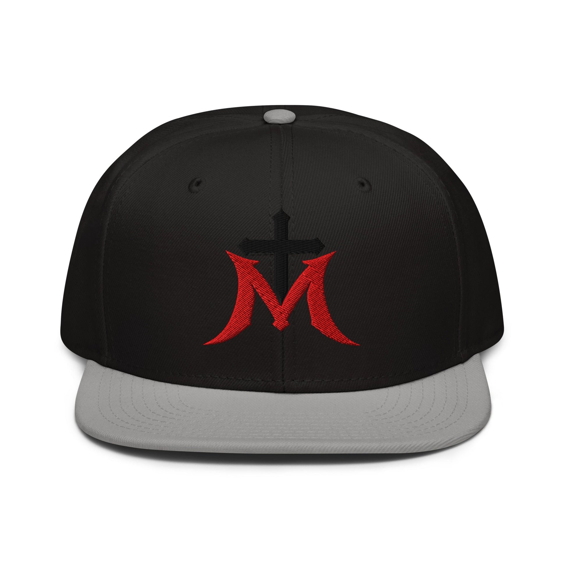 Marian Cross Snapback Virgin Mary Gothic Embroidered Hat - Inken Image