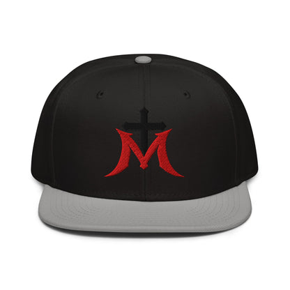 Marian Cross Snapback Virgin Mary Gothic Embroidered Hat - Inken Image