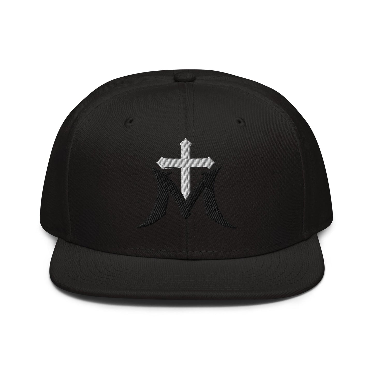 Marian Cross Snapback Virgin Mary Gothic Embroidered Hat - Inken Image