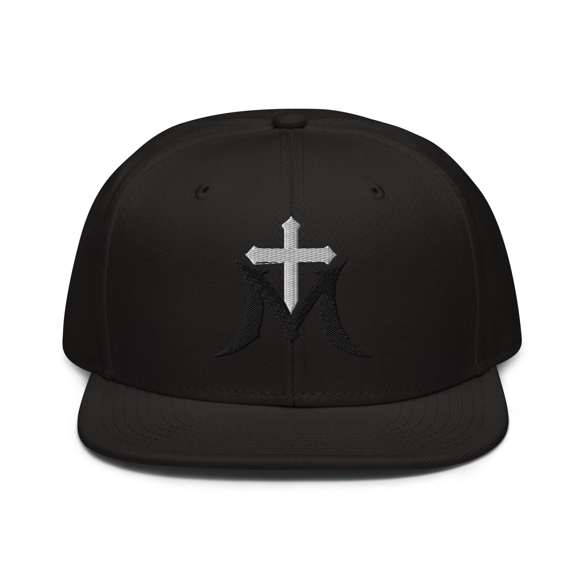 Marian Cross Snapback Virgin Mary Gothic Embroidered Hat - Inken Image