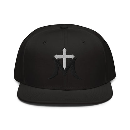 Marian Cross Snapback Virgin Mary Gothic Embroidered Hat - Inken Image