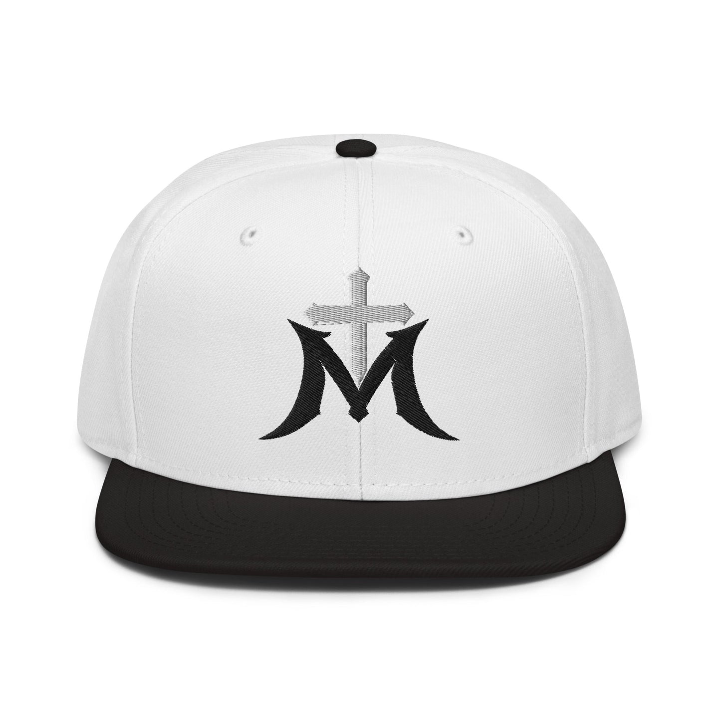 Marian Cross Snapback Virgin Mary Gothic Embroidered Hat - Inken Image