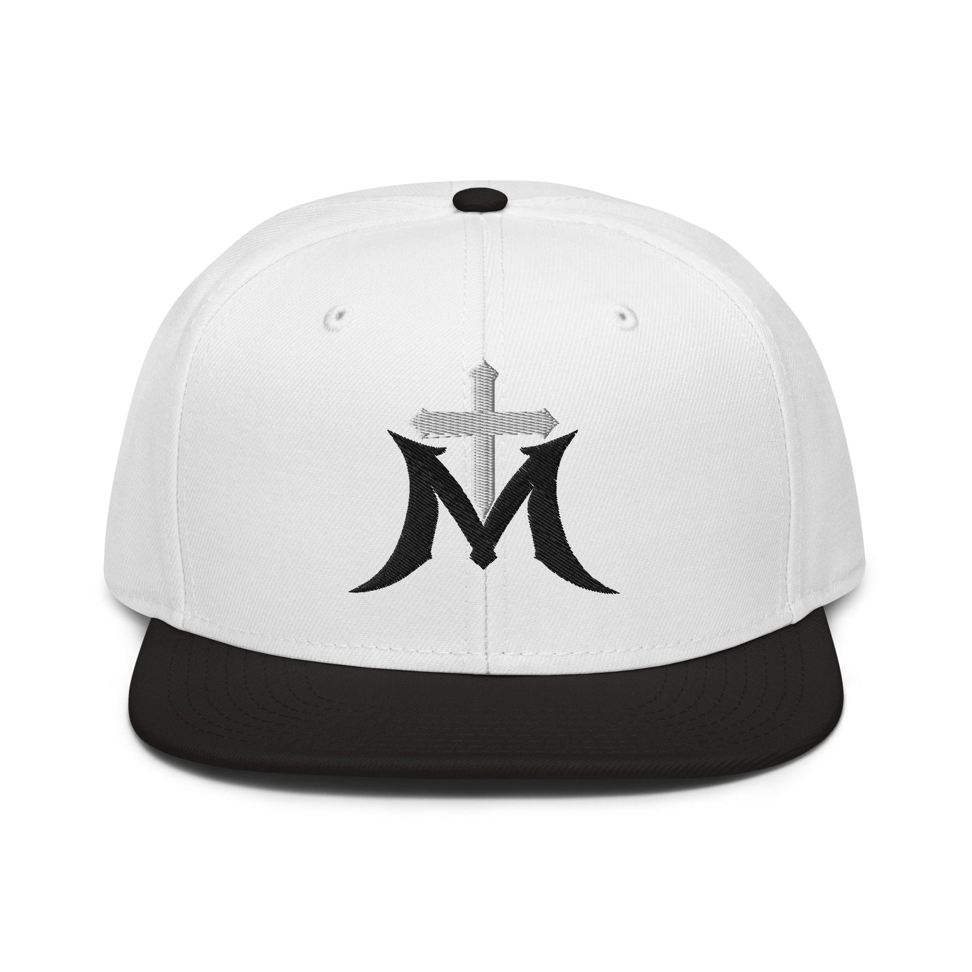 Marian Cross Snapback Virgin Mary Gothic Embroidered Hat - Inken Image