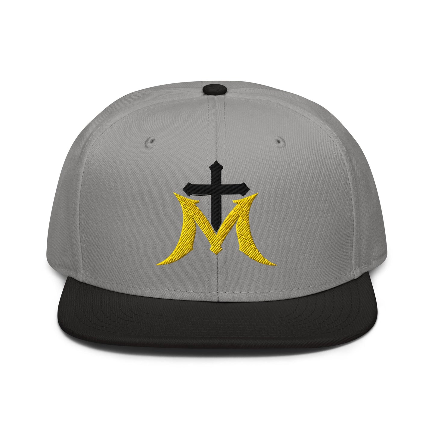 Marian Cross Snapback Virgin Mary Gothic Embroidered Hat - Inken Image
