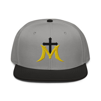 Marian Cross Snapback Virgin Mary Gothic Embroidered Hat - Inken Image