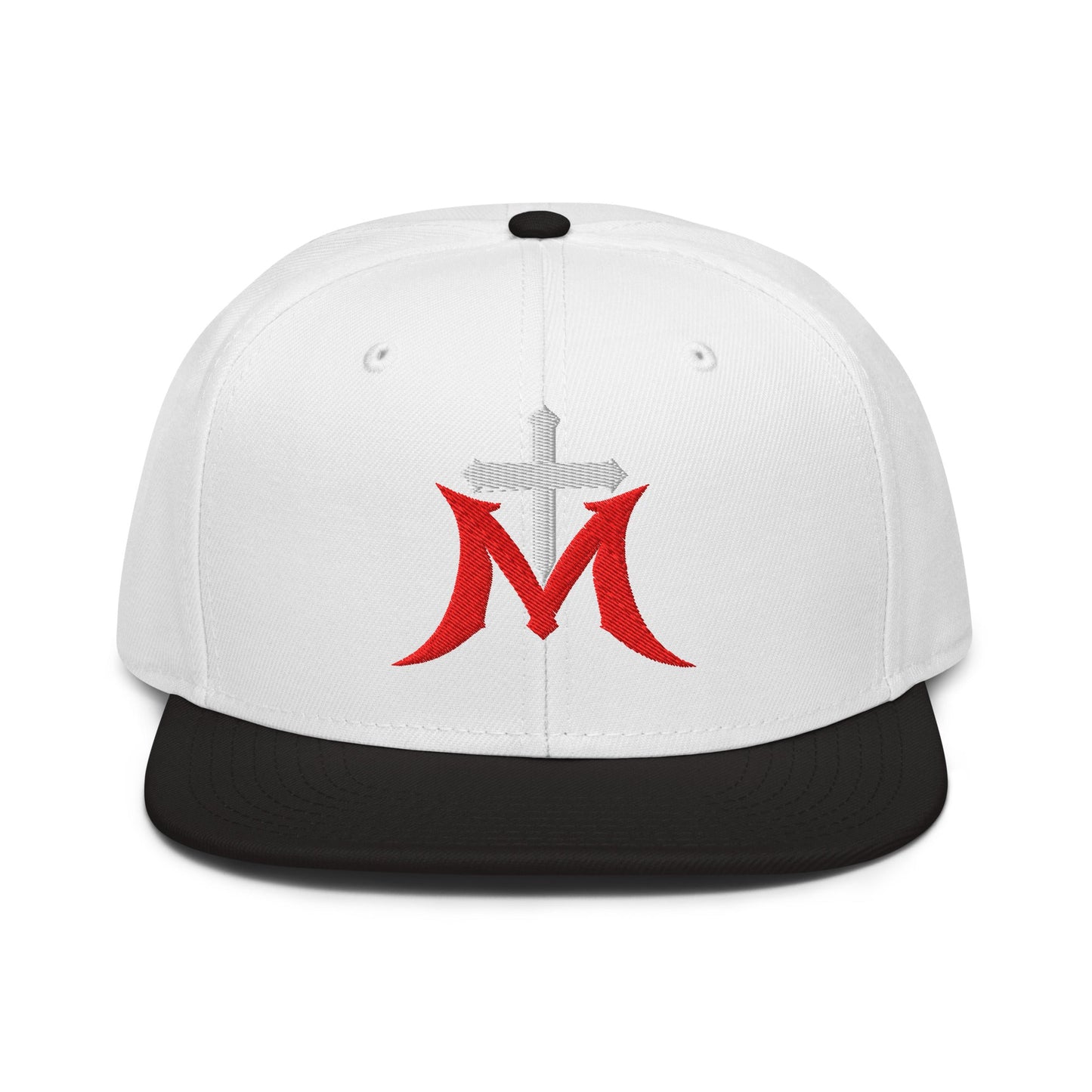 Marian Cross Snapback Virgin Mary Gothic Embroidered Hat - Inken Image
