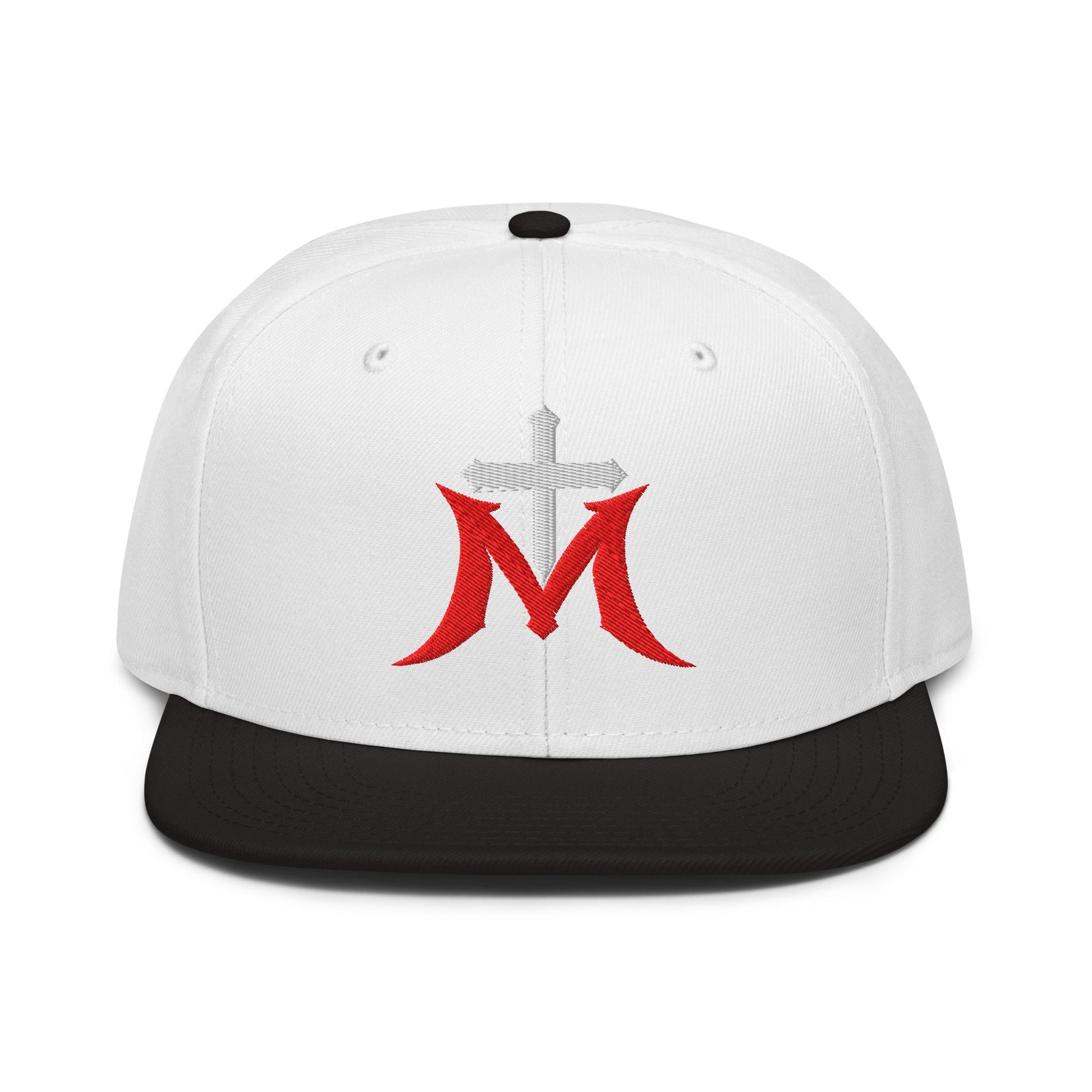 Marian Cross Snapback Virgin Mary Gothic Embroidered Hat - Inken Image