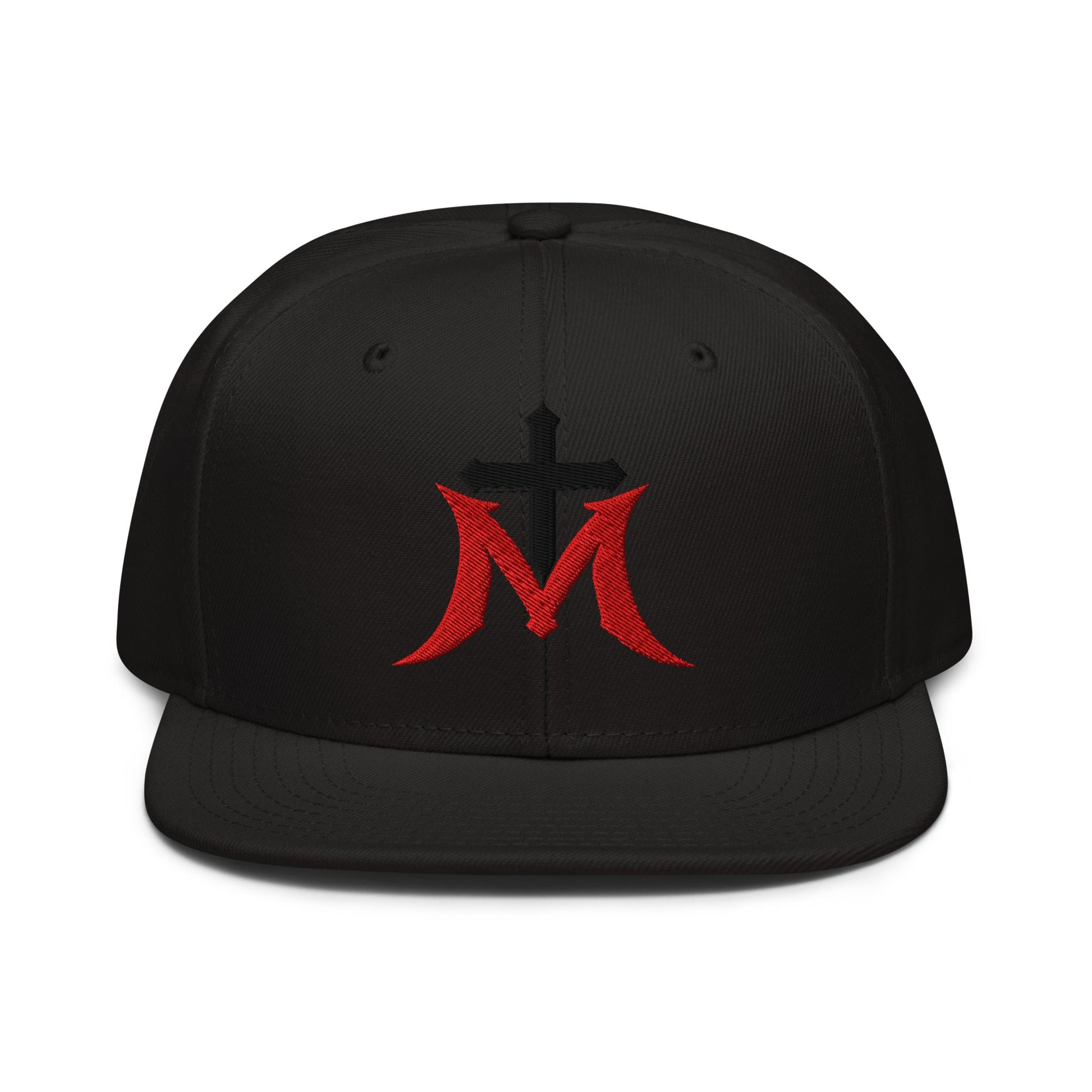Marian Cross Snapback Virgin Mary Gothic Embroidered Hat - Inken Image