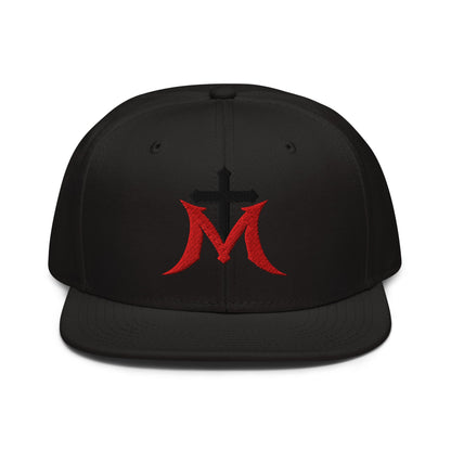 Marian Cross Snapback Virgin Mary Gothic Embroidered Hat - Inken Image