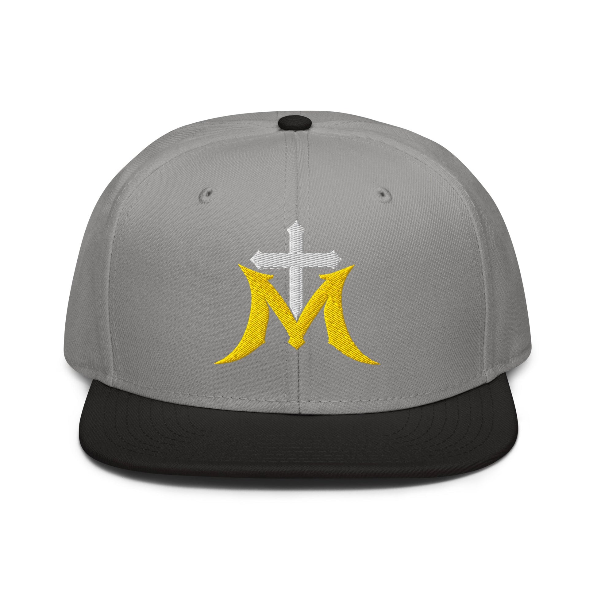 Marian Cross Snapback Virgin Mary Gothic Embroidered Hat - Inken Image