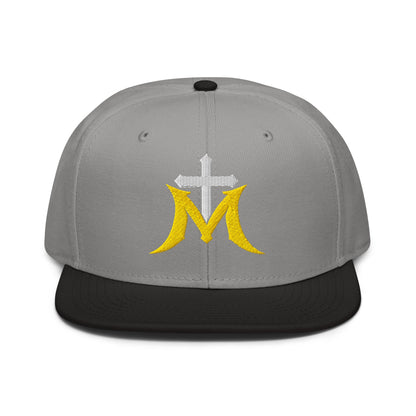 Marian Cross Snapback Virgin Mary Gothic Embroidered Hat - Inken Image