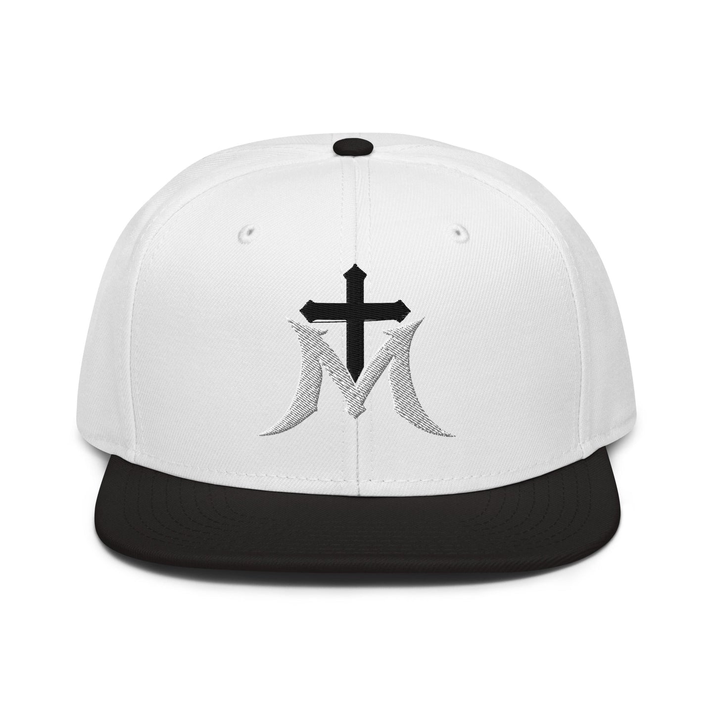 Marian Cross Snapback Virgin Mary Gothic Embroidered Hat - Inken Image