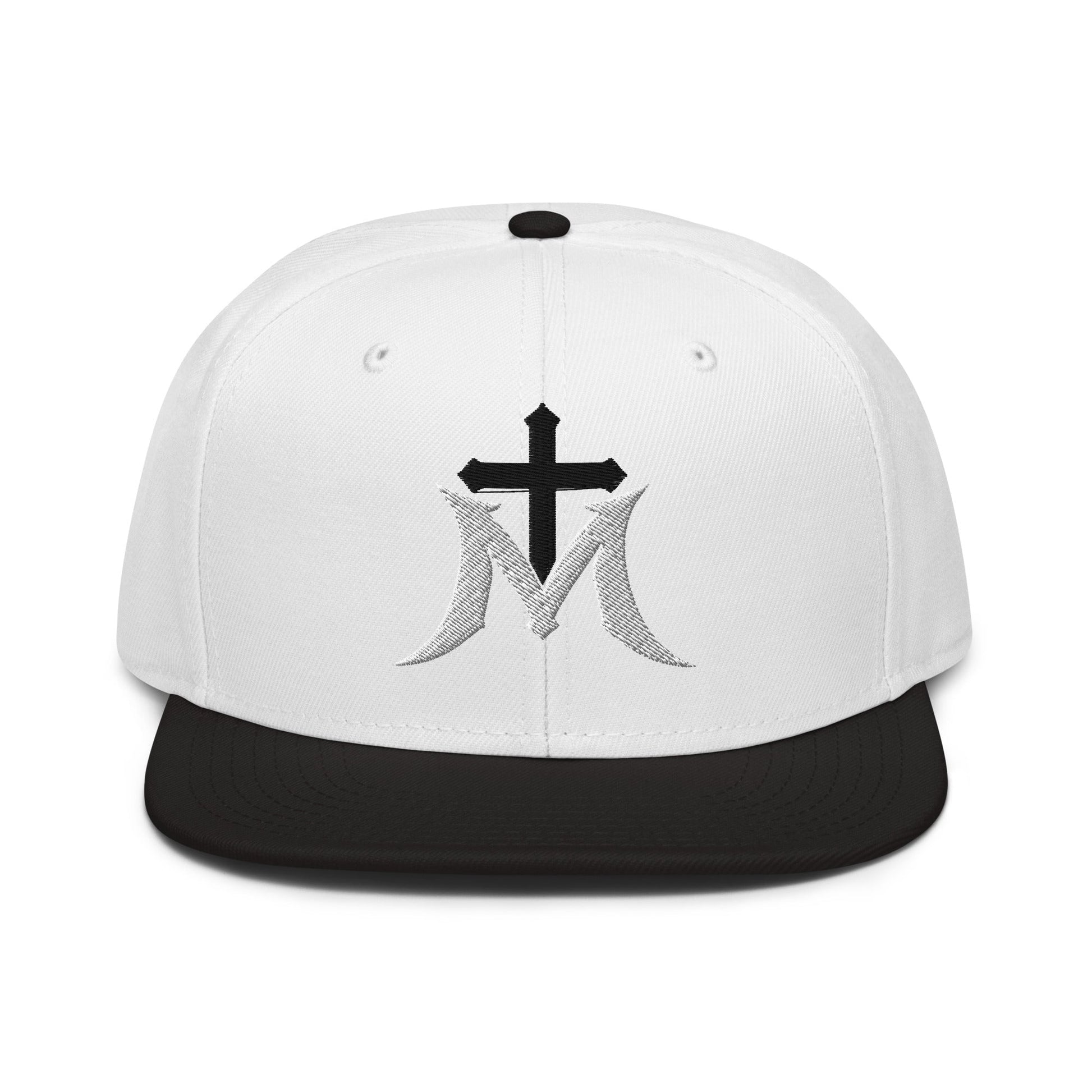 Marian Cross Snapback Virgin Mary Gothic Embroidered Hat - Inken Image