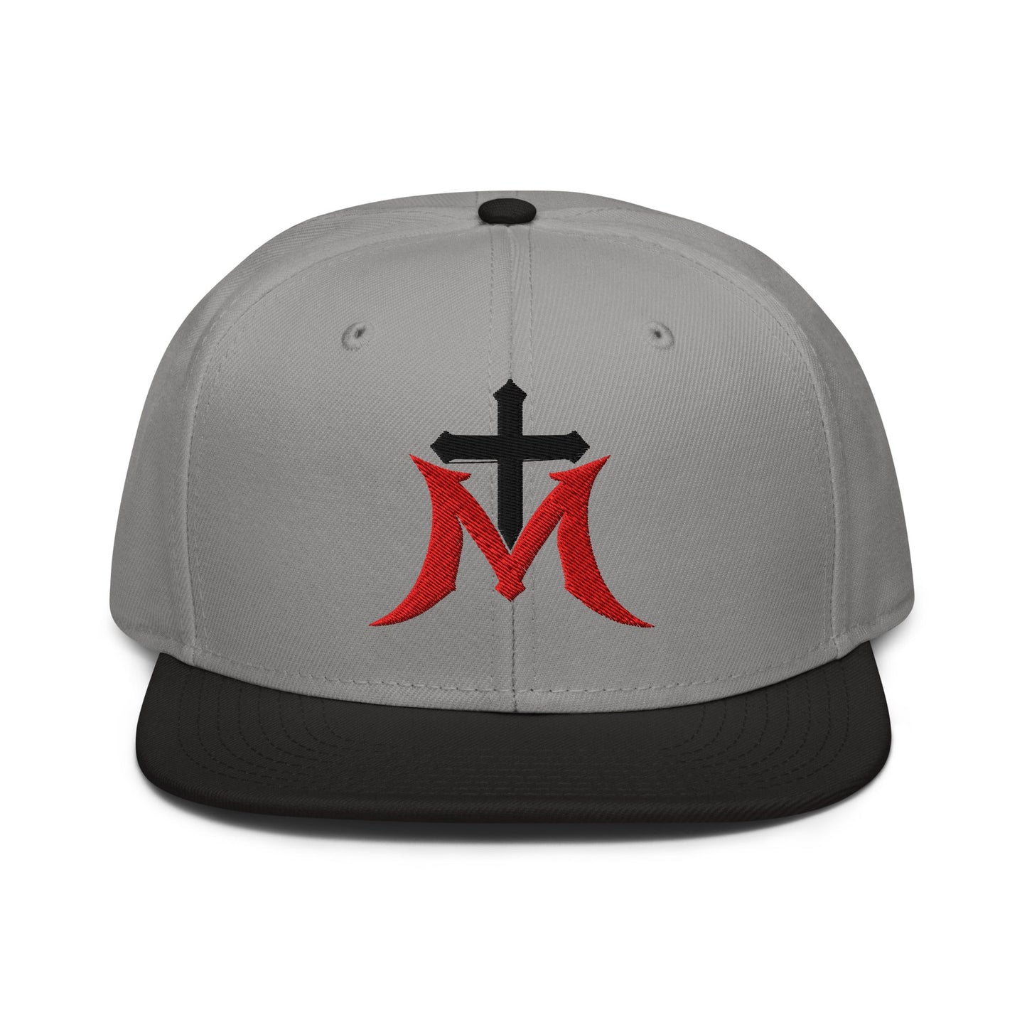 Marian Cross Snapback Virgin Mary Gothic Embroidered Hat - Inken Image
