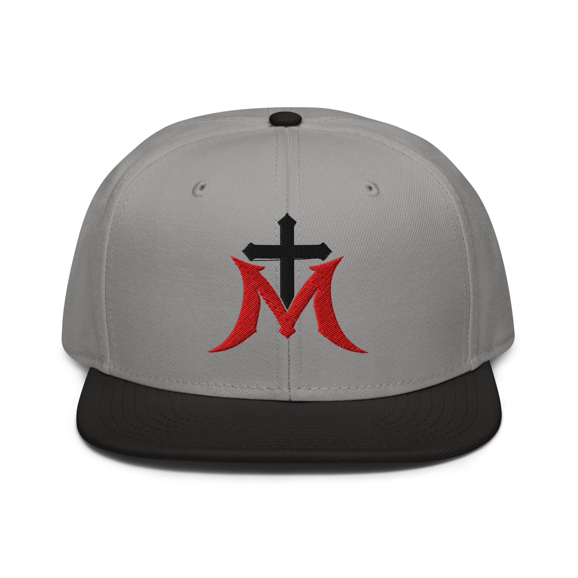 Marian Cross Snapback Virgin Mary Gothic Embroidered Hat - Inken Image