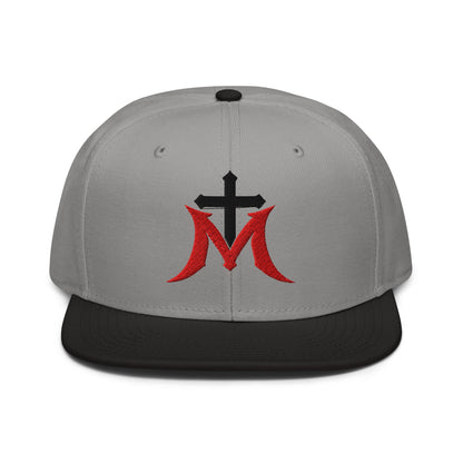 Marian Cross Snapback Virgin Mary Gothic Embroidered Hat - Inken Image