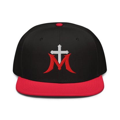 Marian Cross Snapback Virgin Mary Gothic Embroidered Hat - Inken Image
