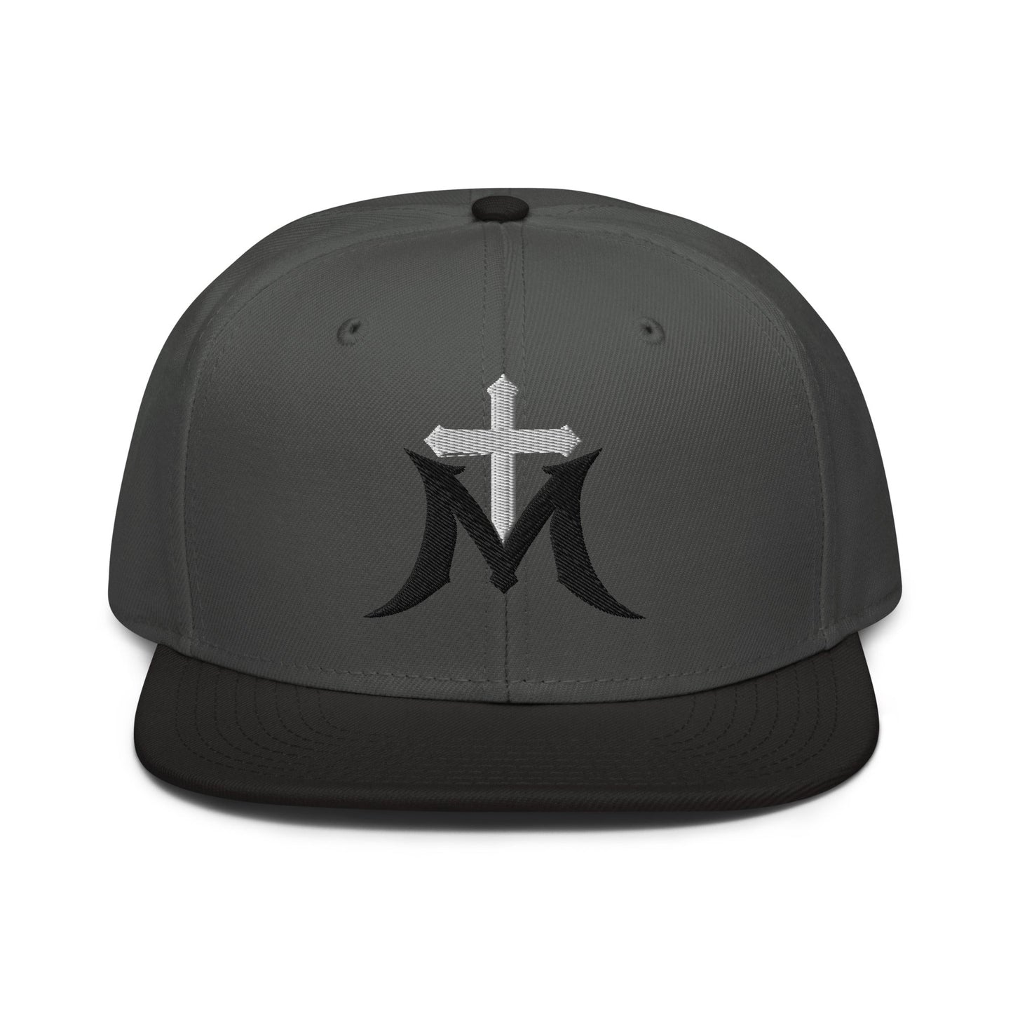 Marian Cross Snapback Virgin Mary Gothic Embroidered Hat - Inken Image