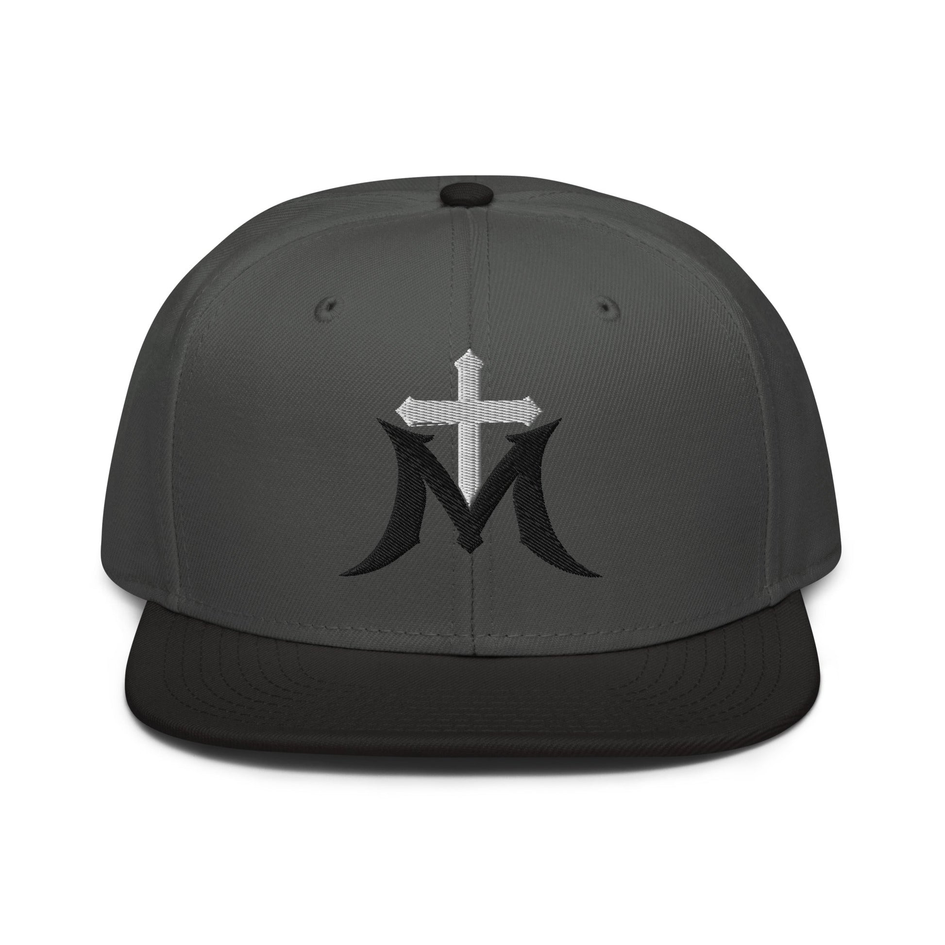 Marian Cross Snapback Virgin Mary Gothic Embroidered Hat - Inken Image