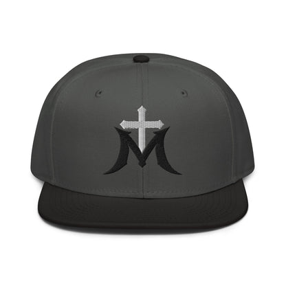 Marian Cross Snapback Virgin Mary Gothic Embroidered Hat - Inken Image