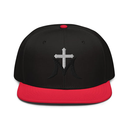 Marian Cross Snapback Virgin Mary Gothic Embroidered Hat - Inken Image