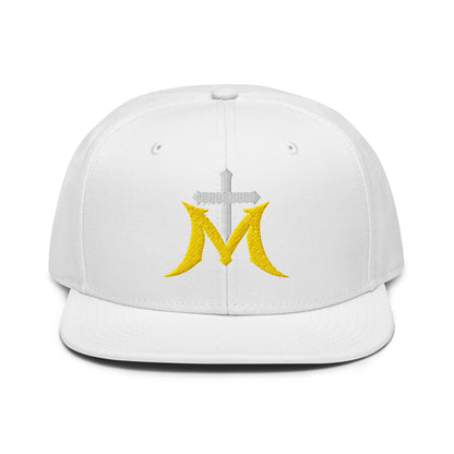 Marian Cross Snapback Virgin Mary Gothic Embroidered Hat - Inken Image
