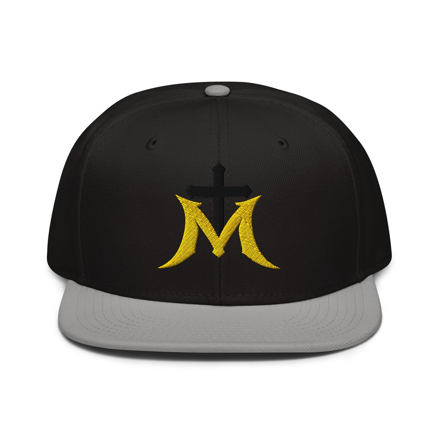 Marian Cross Snapback Virgin Mary Gothic Embroidered Hat - Inken Image