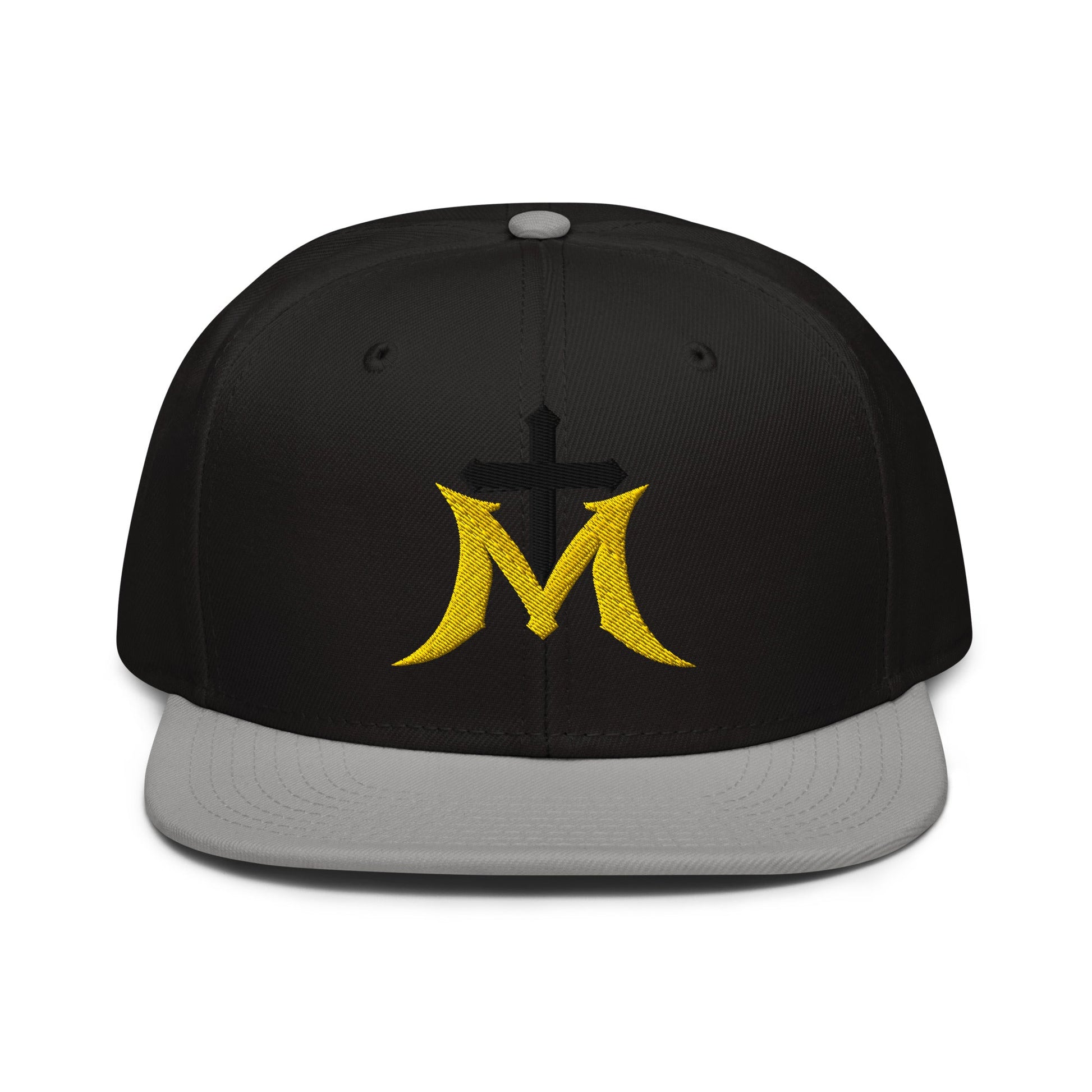 Marian Cross Snapback Virgin Mary Gothic Embroidered Hat - Inken Image
