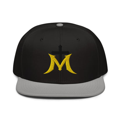 Marian Cross Snapback Virgin Mary Gothic Embroidered Hat - Inken Image