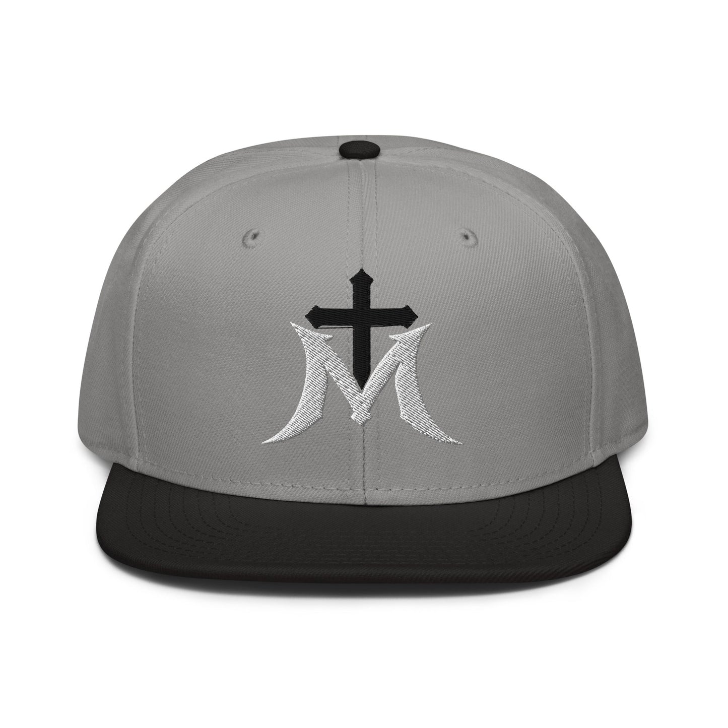 Marian Cross Snapback Virgin Mary Gothic Embroidered Hat - Inken Image