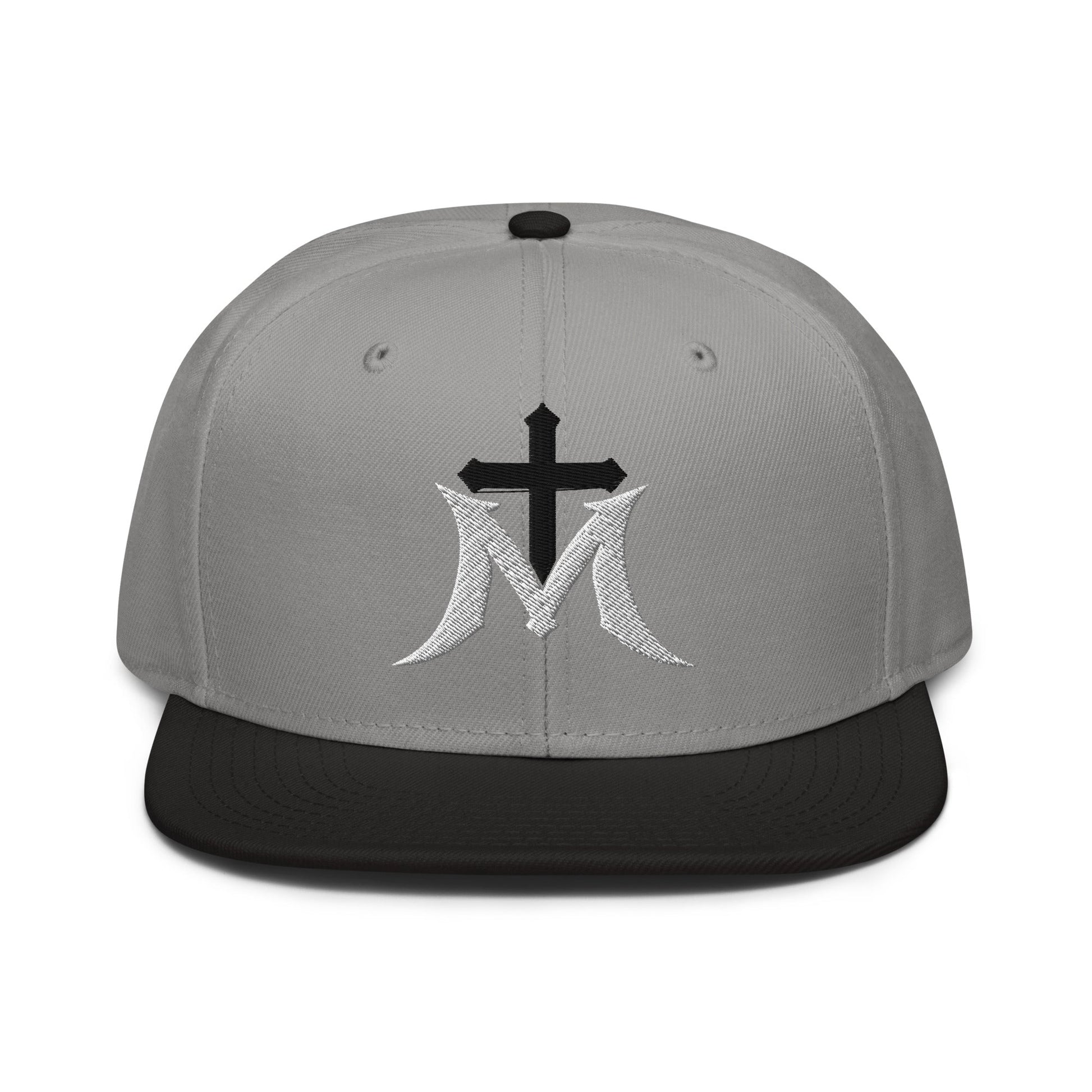 Marian Cross Snapback Virgin Mary Gothic Embroidered Hat - Inken Image