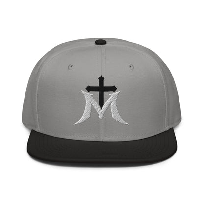 Marian Cross Snapback Virgin Mary Gothic Embroidered Hat - Inken Image