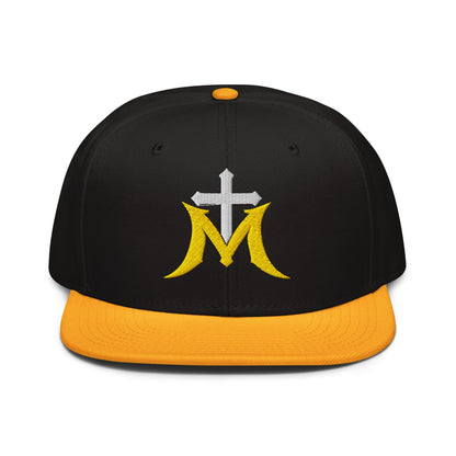 Marian Cross Snapback Virgin Mary Gothic Embroidered Hat - Inken Image