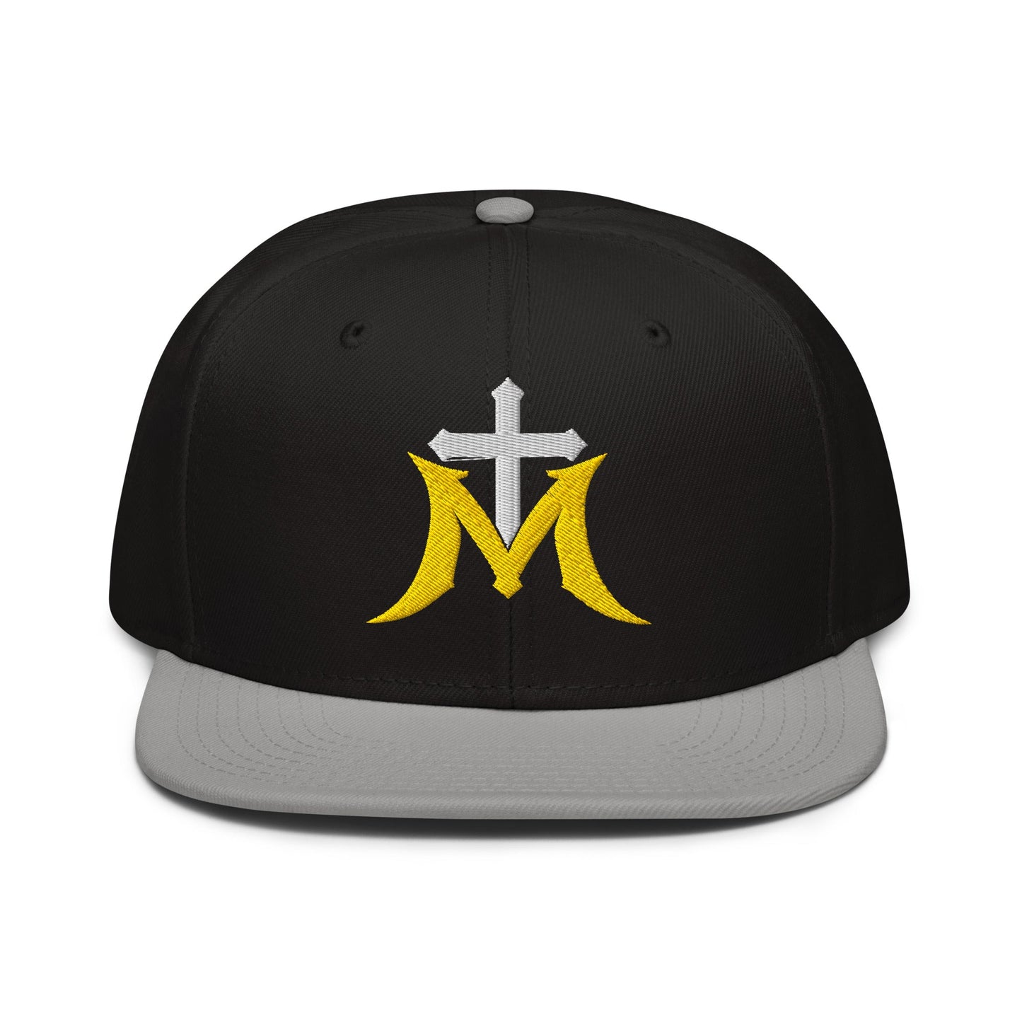 Marian Cross Snapback Virgin Mary Gothic Embroidered Hat - Inken Image