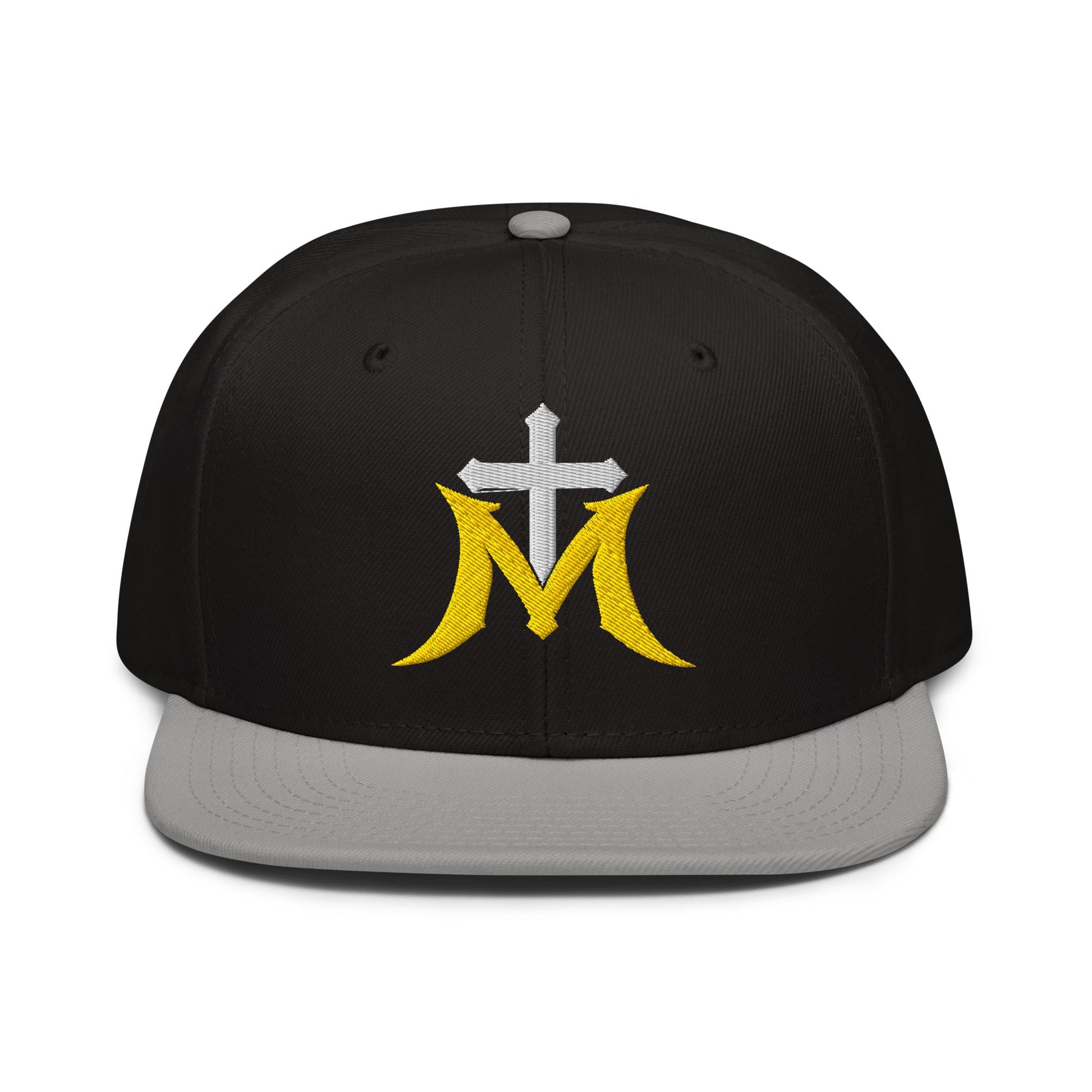 Marian Cross Snapback Virgin Mary Gothic Embroidered Hat - Inken Image
