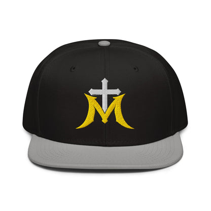 Marian Cross Snapback Virgin Mary Gothic Embroidered Hat - Inken Image