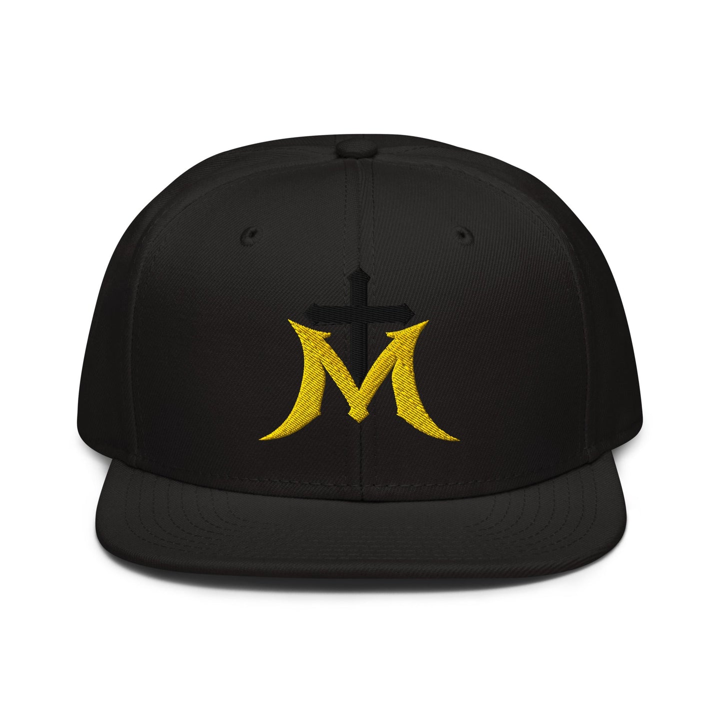 Marian Cross Snapback Virgin Mary Gothic Embroidered Hat - Inken Image