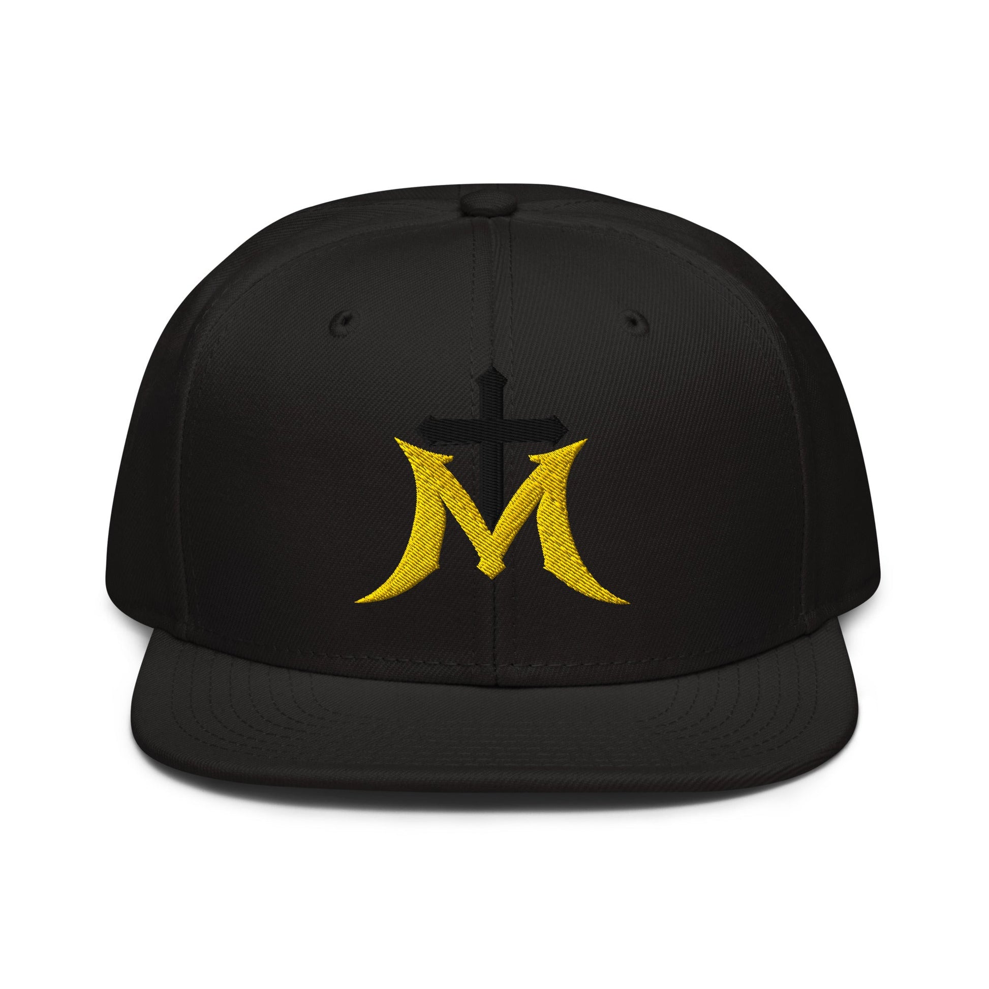 Marian Cross Snapback Virgin Mary Gothic Embroidered Hat - Inken Image