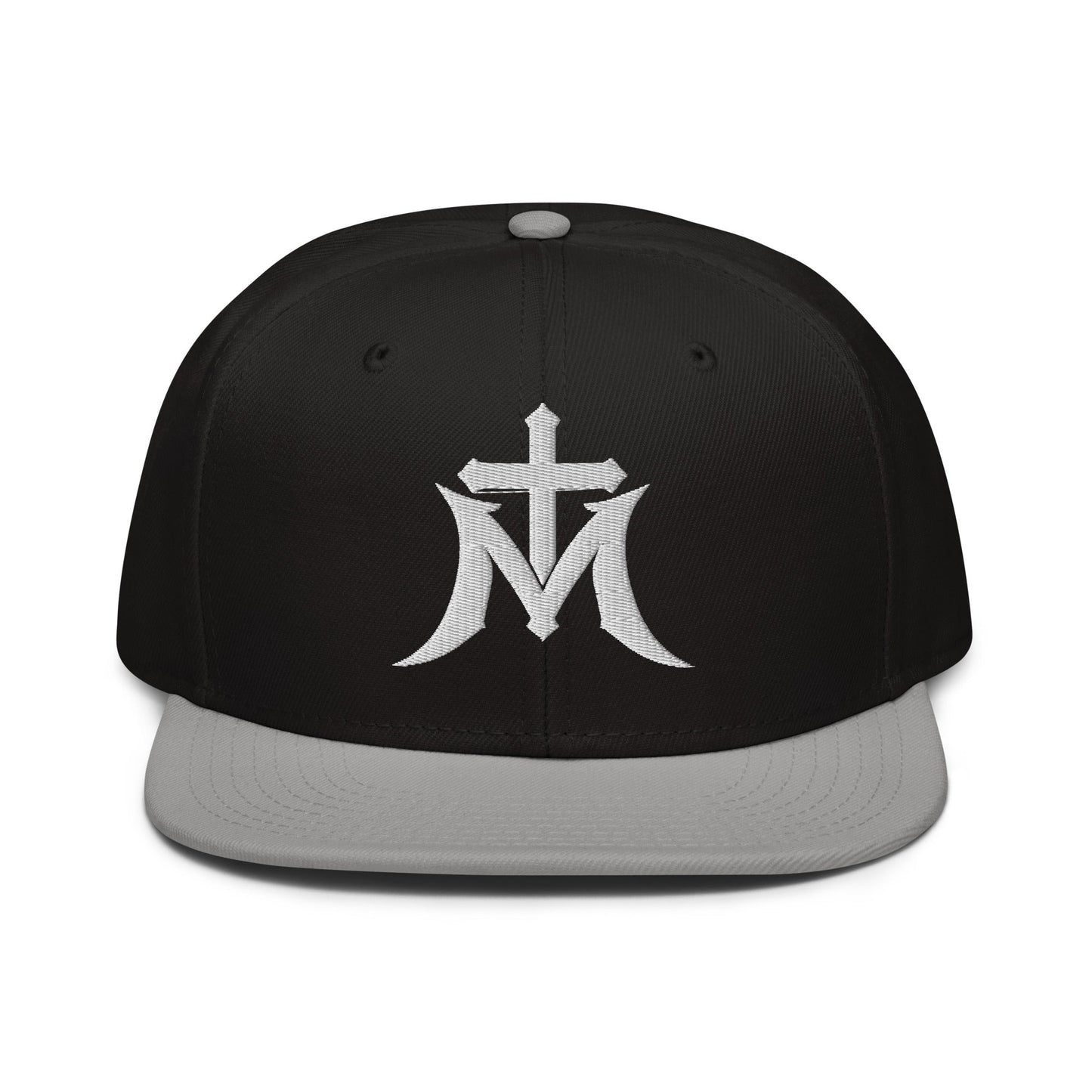 Marian Cross Snapback Virgin Mary Gothic Embroidered Hat - Inken Image