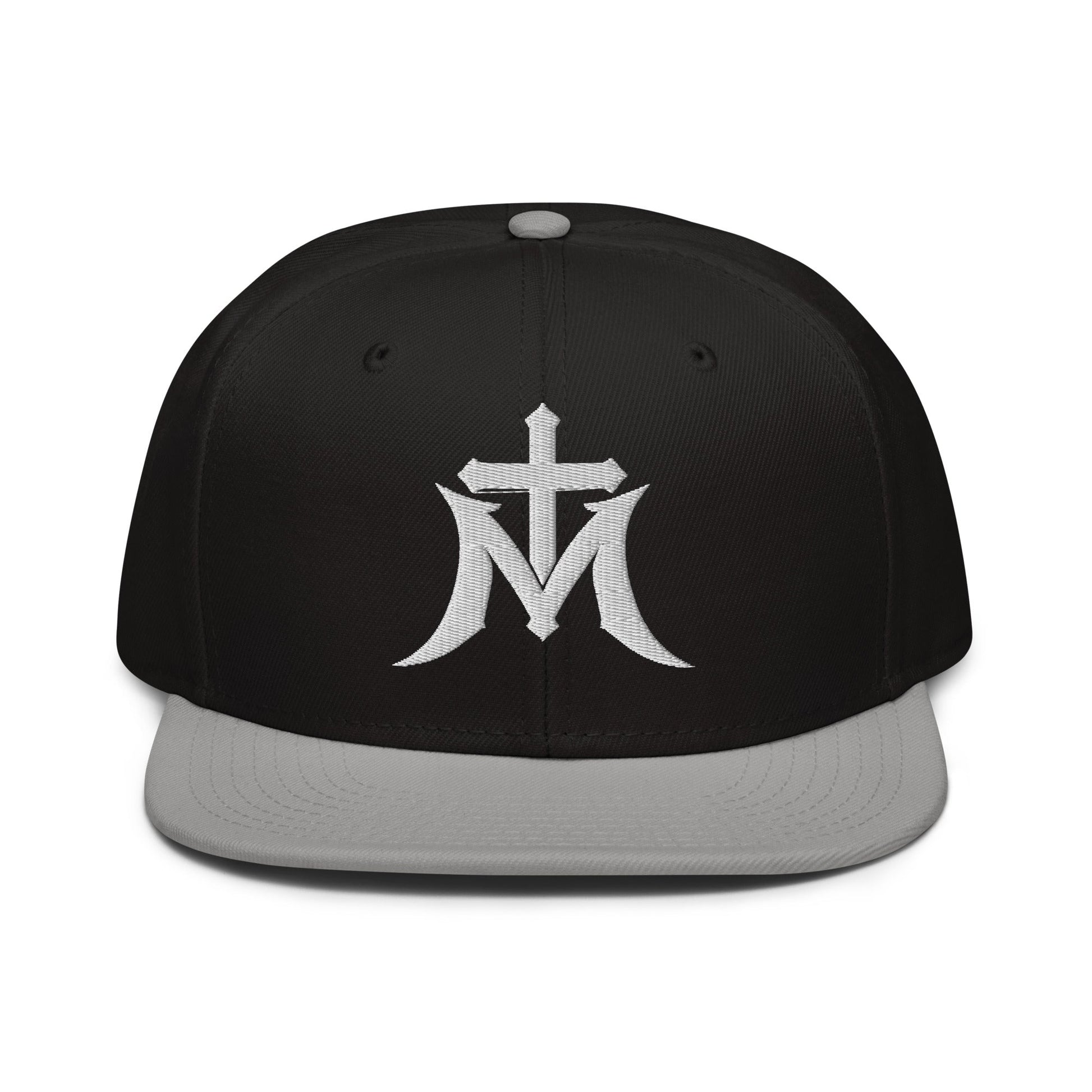 Marian Cross Snapback Virgin Mary Gothic Embroidered Hat - Inken Image