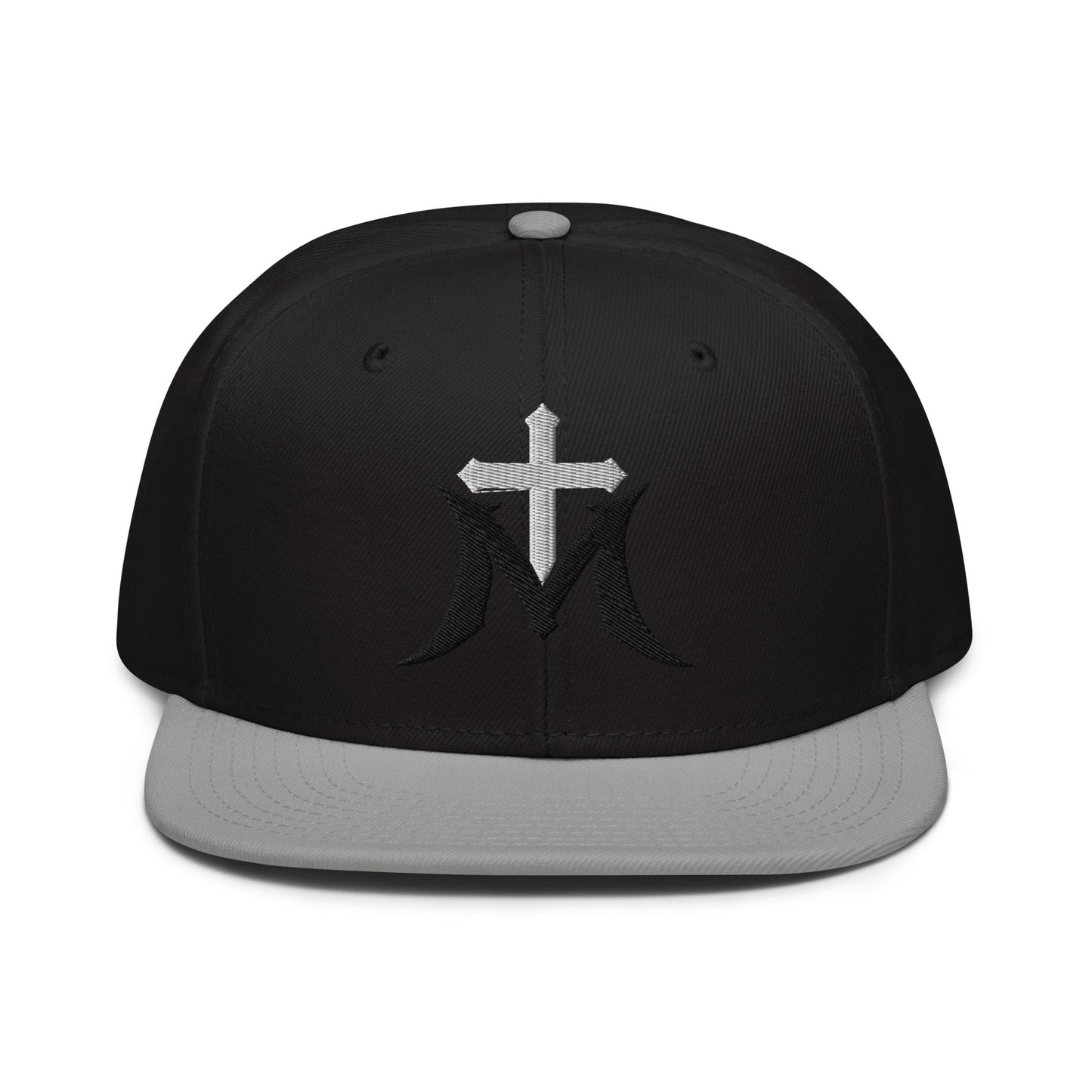 Marian Cross Snapback Virgin Mary Gothic Embroidered Hat - Inken Image