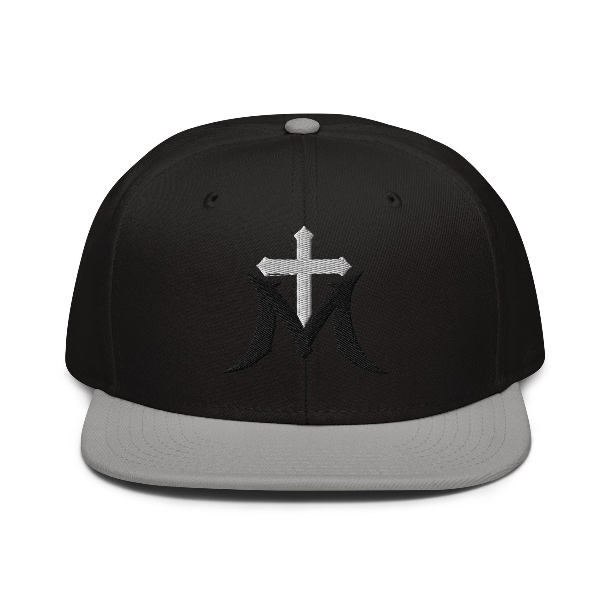 Marian Cross Snapback Virgin Mary Gothic Embroidered Hat - Inken Image