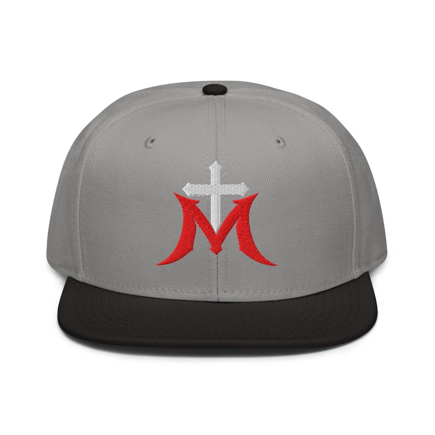 Marian Cross Snapback Virgin Mary Gothic Embroidered Hat - Inken Image